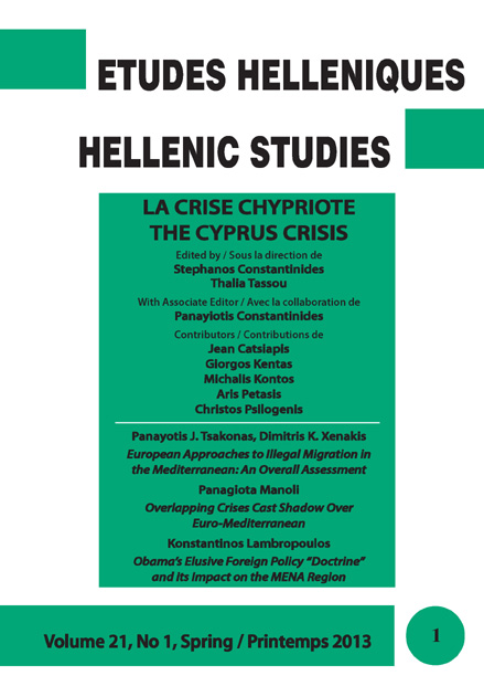Études helléniques/ Hellenic Studies Vol_21_No_1_2013--COVER